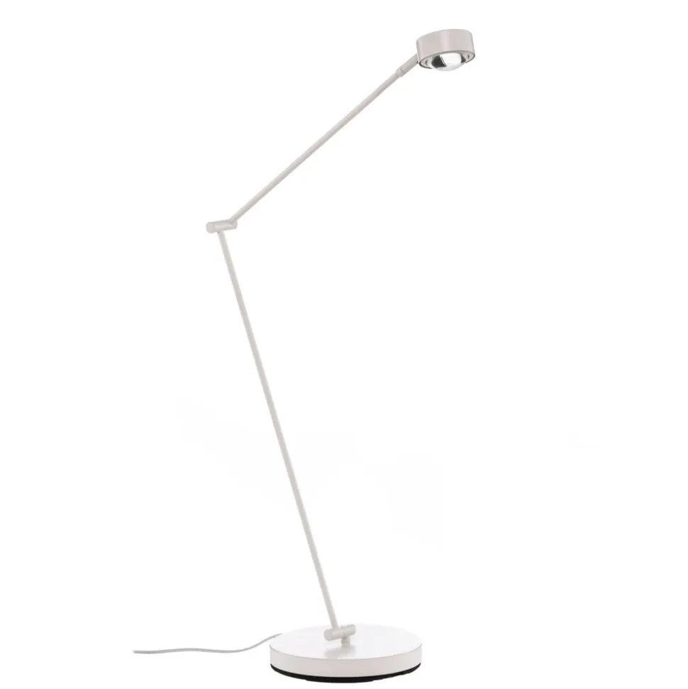 Lindby gulvlampe Jyla, hvid, linse, 4200K, GX53, jern