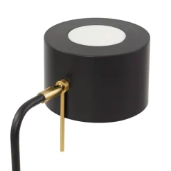Lindby gulvlampe Kaida, sort, metal