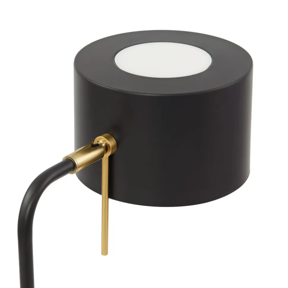 Lindby gulvlampe Kaida, sort, metal
