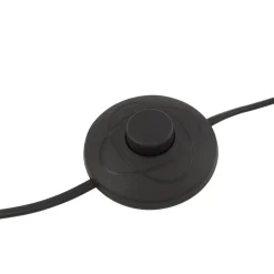 Lindby gulvlampe Kaida, sort, metal