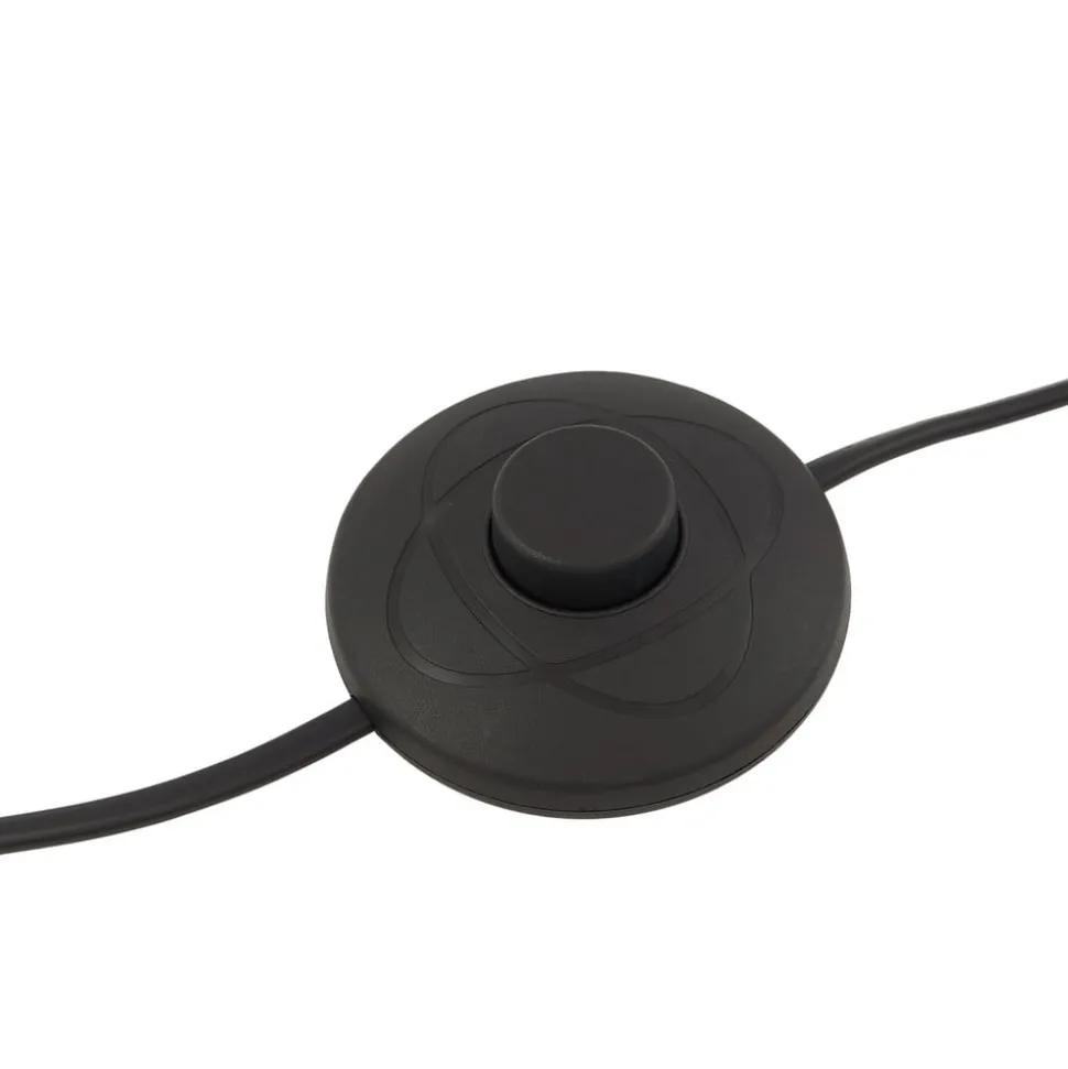 Lindby gulvlampe Kaida, sort, metal