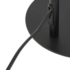 Lindby gulvlampe Kaida, sort, metal