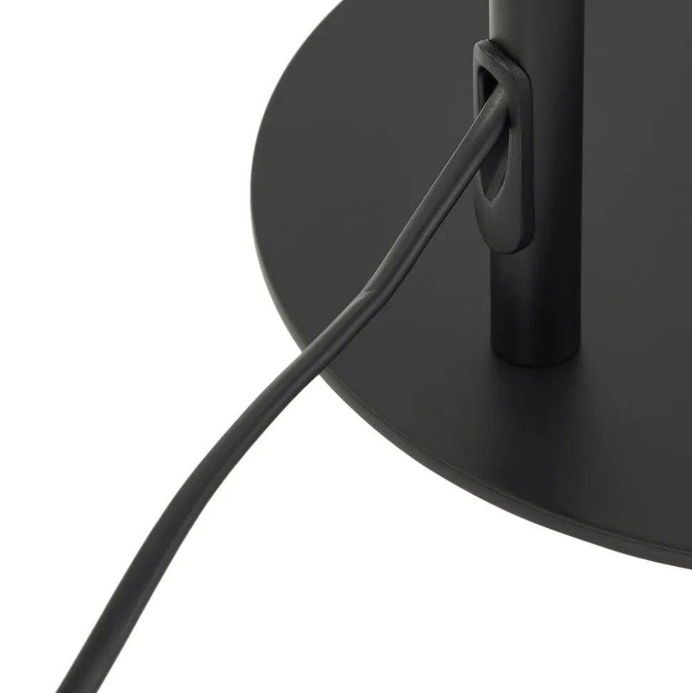 Lindby gulvlampe Kaida, sort, metal