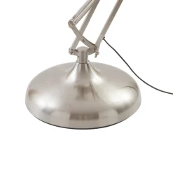 Lindby gulvlampe Leia, sølv, metal, 180 cm, drejelig, E27