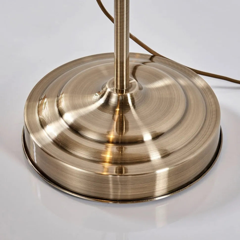 Lindby gulvlampe Otis, antik messing, glas, 170 cm, E27