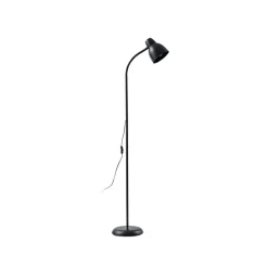 Lindby gulvlampe Tebbi, sort, metal, højde 150 cm