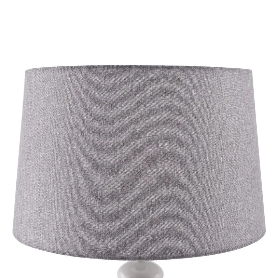 Lindby Haldorin gulvlampe, grå/sort, tekstil, 157 cm