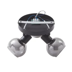 Lindby Hedvig loftlampe, rund, sort, 3 lyskilder.