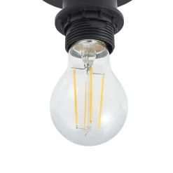 Lindby Helin loftlampe, grå, stof, Ø 35 cm