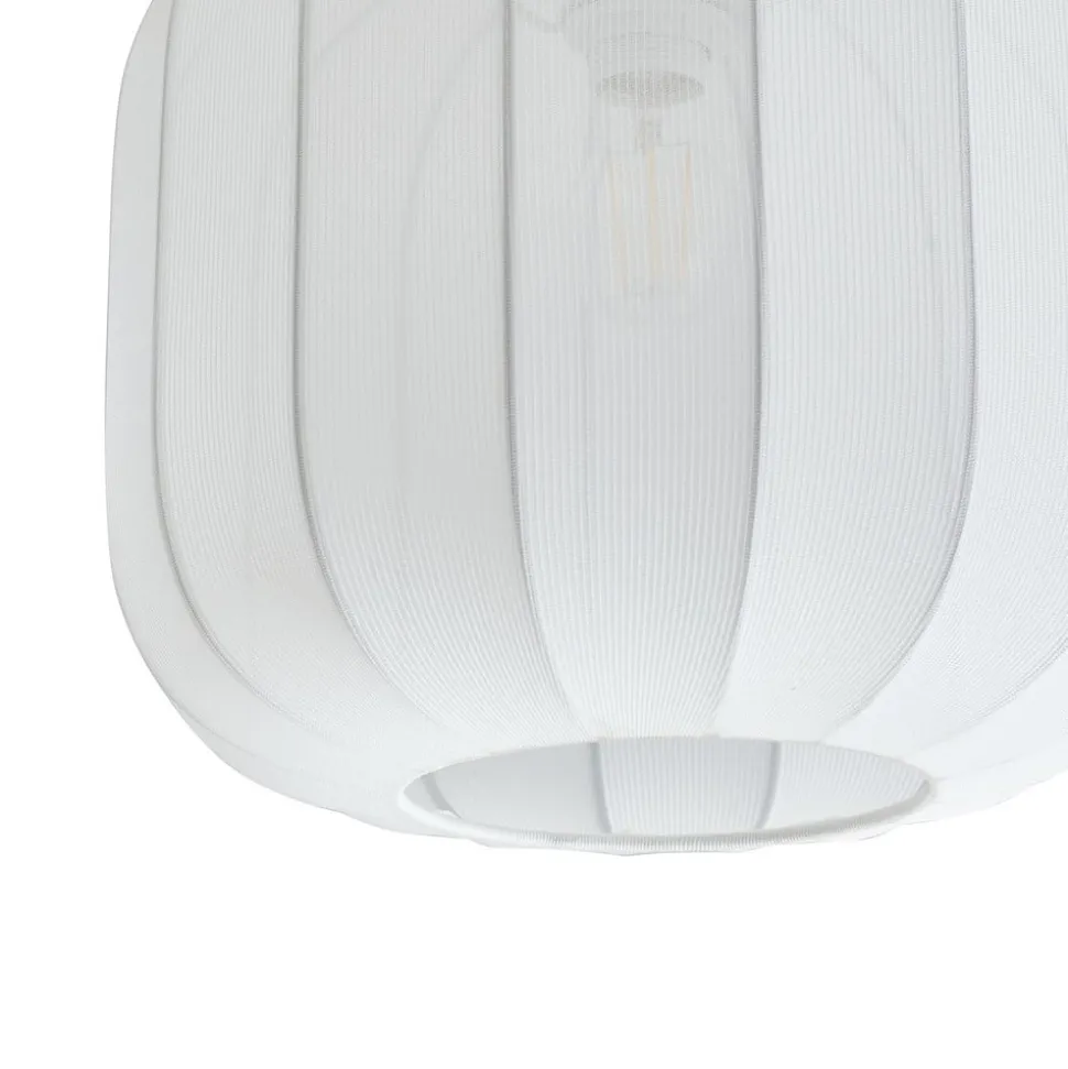 Lindby Helin loftlampe, hvid, stof, Ø 35 cm