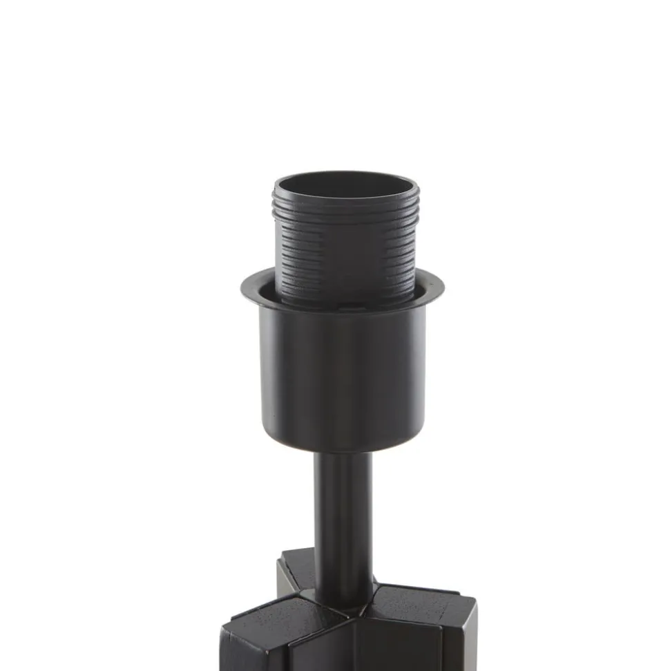 Lindby Herry gulvlampe, sort, træ, trefod, 153 cm