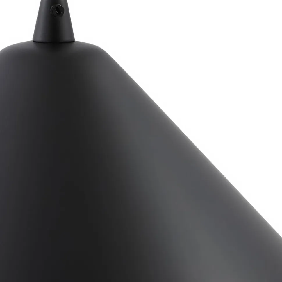 Lindby hængelampe Clarine, sort/hvid, Ø 50 cm, metal