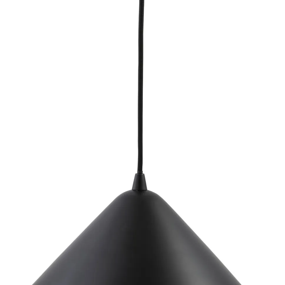 Lindby hængelampe Clarine, sort/hvid, Ø 32 cm, metal