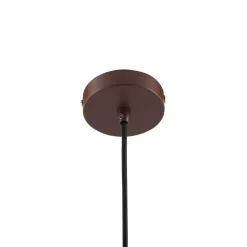 Lindby hængelampe Elorri, brun, metal, Ø 38 cm