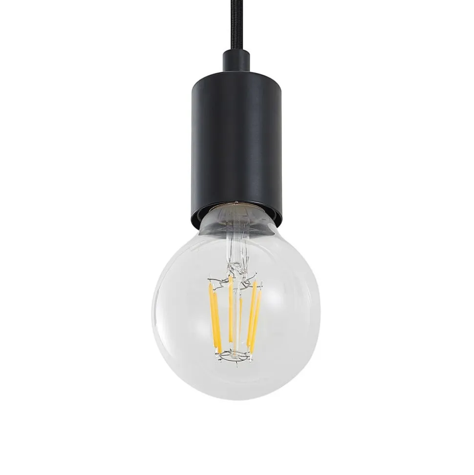 Lindby hængelampe Ferris, 4 lyskilder, 90 cm, træ, E27