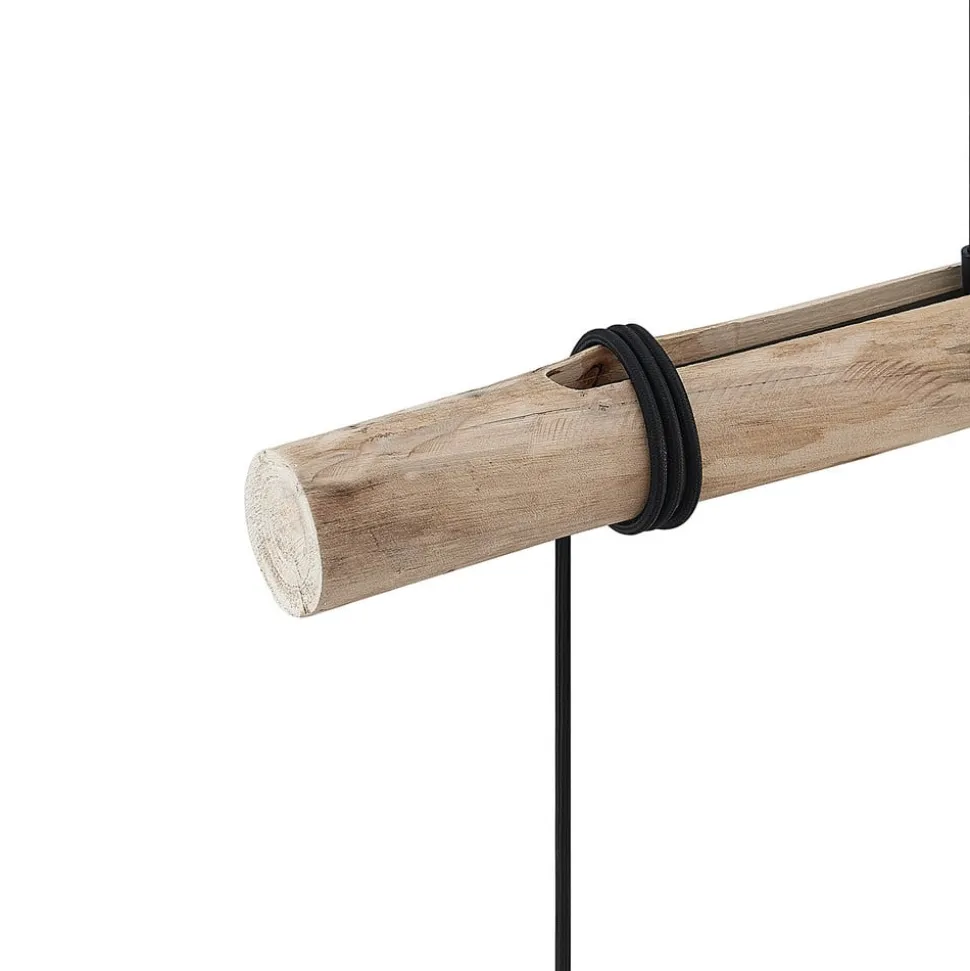 Lindby hængelampe Ferris, 4 lyskilder, 90 cm, træ, E27