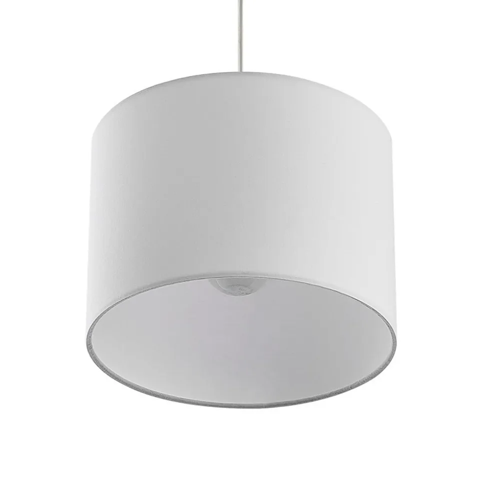 Lindby hængelampe Imarin, 3 lyskilder, hvid, tekstil, 100 cm