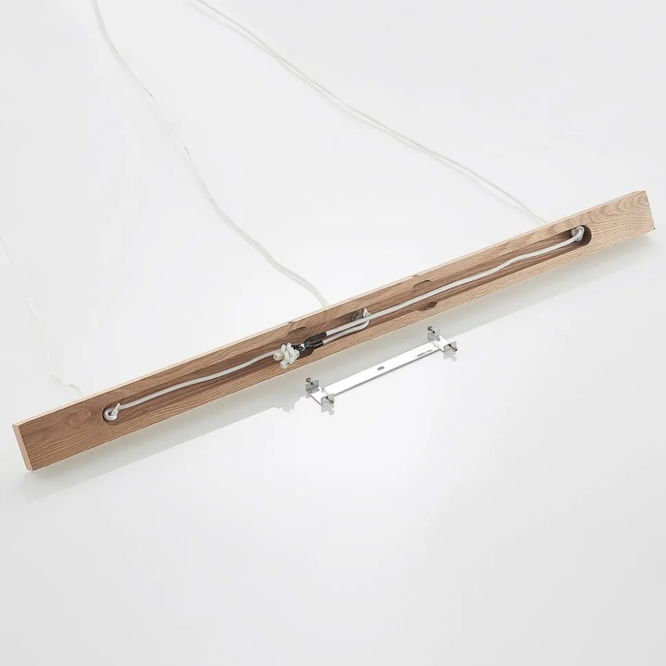 Lindby hængelampe Imarin, 3 lyskilder, hvid, tekstil, 100 cm