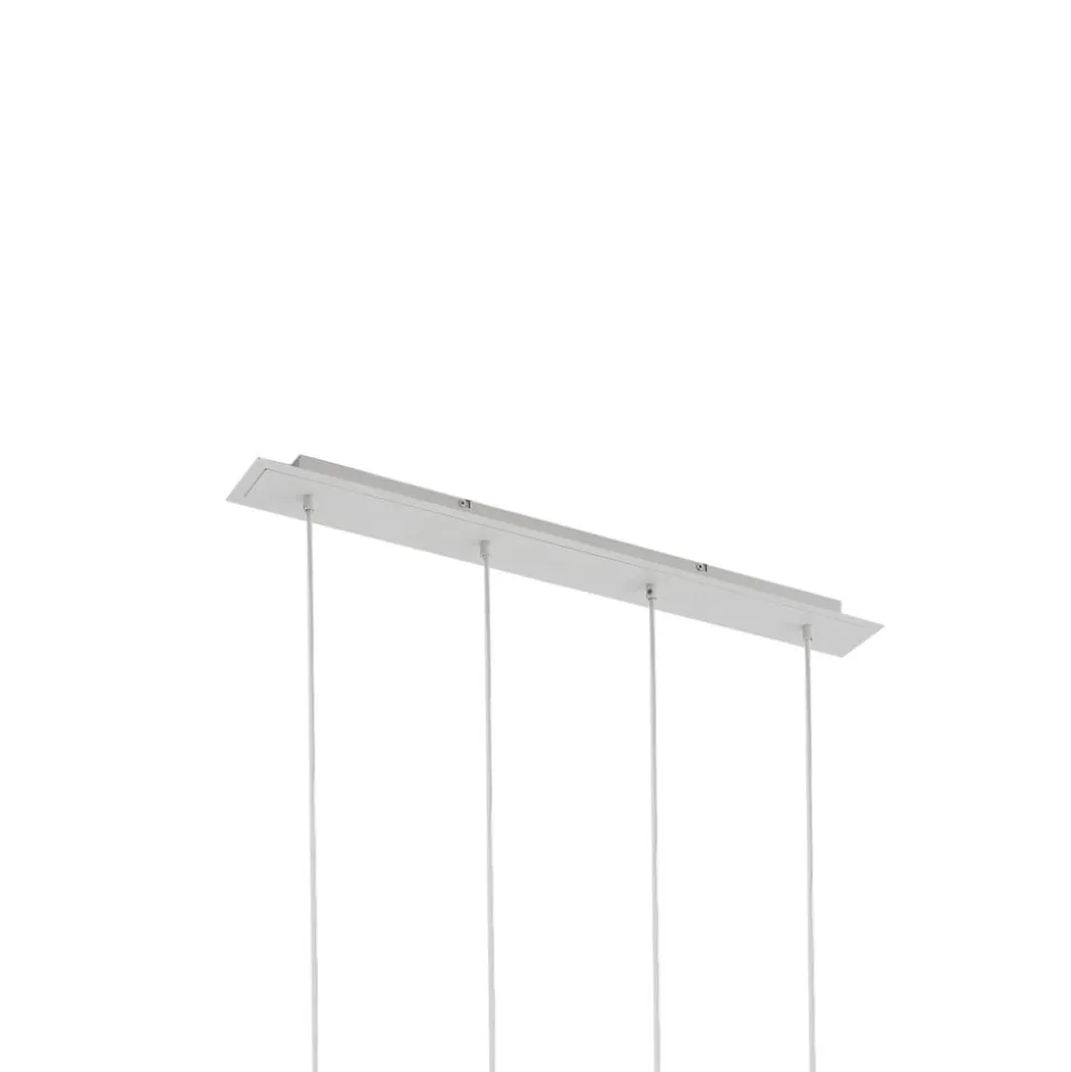 Lindby hængelampe Joffrey, 76 cm, hvid, 4 lyskilder, GU10