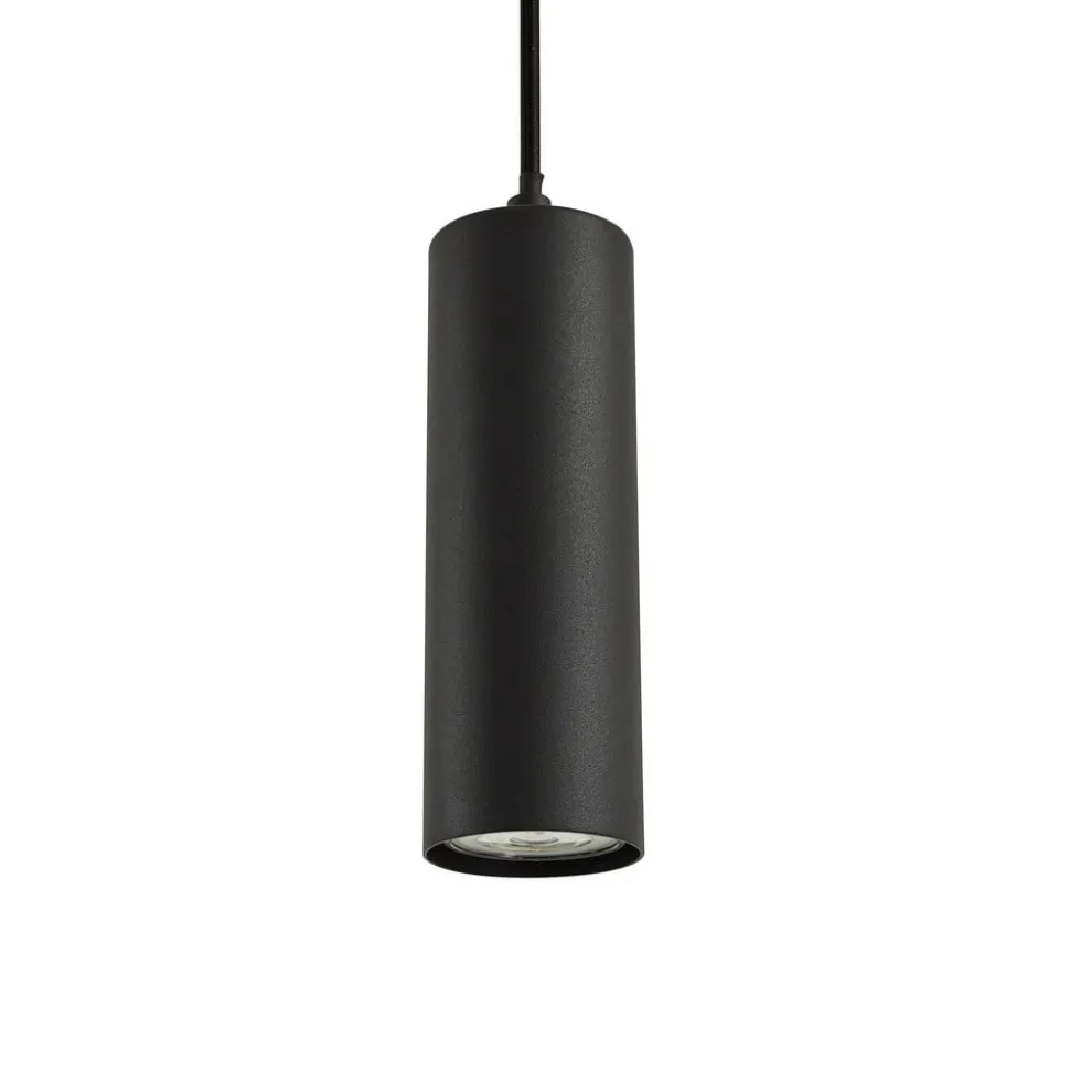 Lindby hængelampe Joffrey, 76 cm, sort, 4 lyskilder, GU10