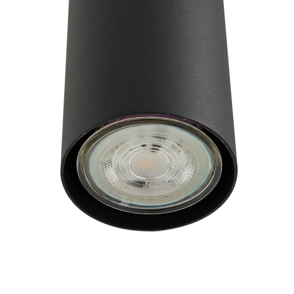 Lindby hængelampe Joffrey, 76 cm, sort, 4 lyskilder, GU10