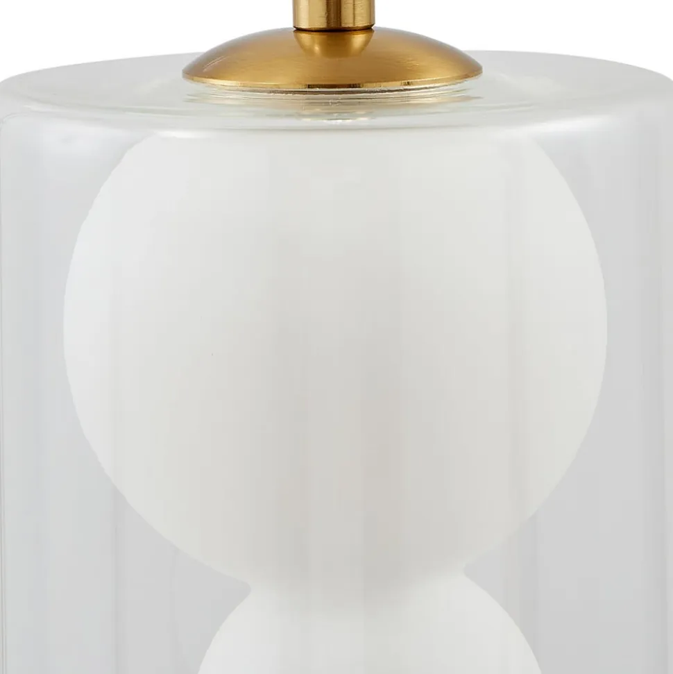 Lindby hængelampe Kupla, opal/klar, glas, 1 lyskilde, G9