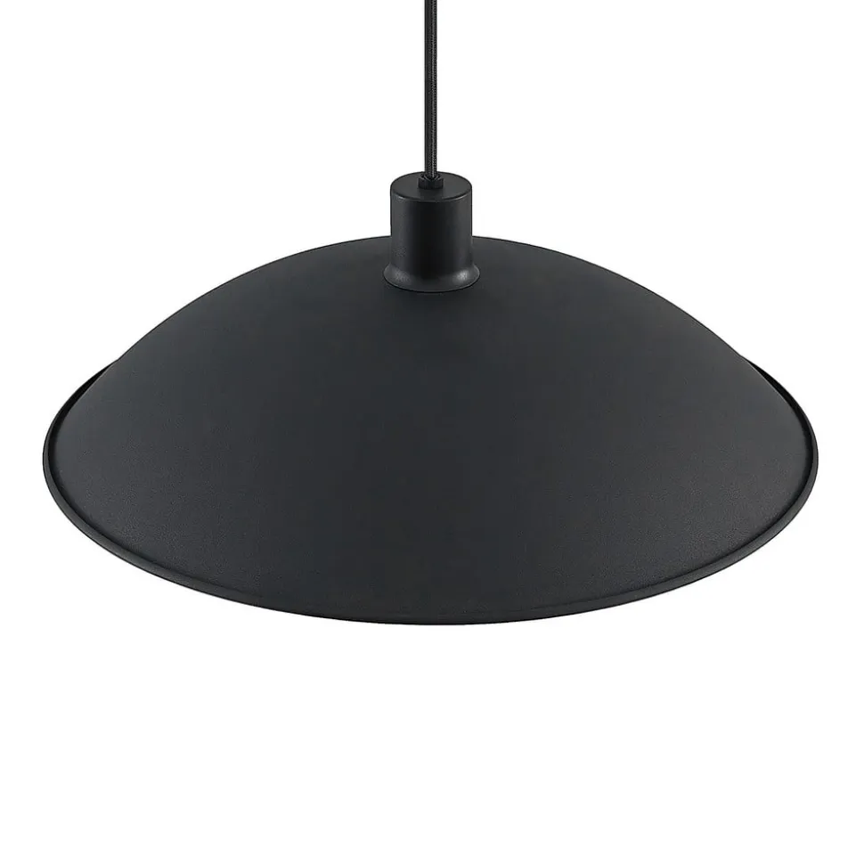 Lindby hængelampe Narisara, Ø 40 cm, E27, sort-guld