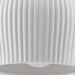 Lindby hængelampe Nolane, Ø 11 cm, keramik, hvid/messing
