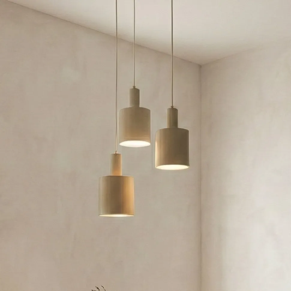 Lindby hængelampe Ovelia, beige, 3 lyskilder, metal, E27