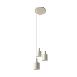 Lindby hængelampe Ovelia, beige, 3 lyskilder, metal, E27