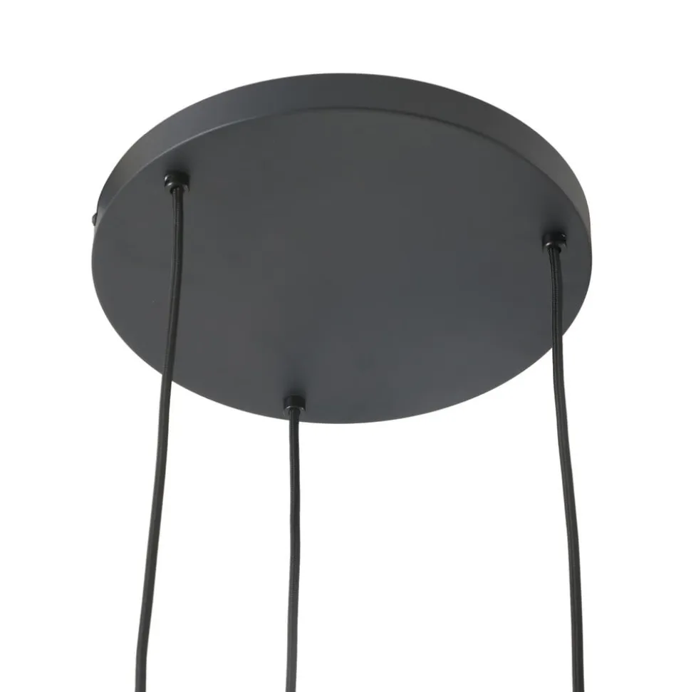 Lindby hængelampe Ovelia, brun/kaffe/beige, 3 lyskilder, E27