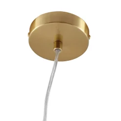 Lindby hængelampe Piatra, rav/messing, glas, Ø 16 cm, G9