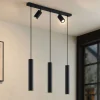 Lindby hængelampe Sanad, 70 cm, 5 lyskilder, sort, GU10