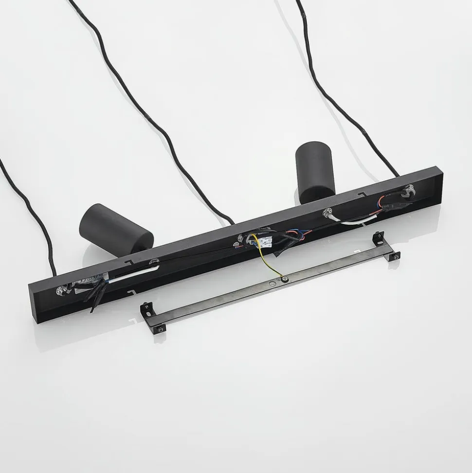 Lindby hængelampe Sanad, 70 cm, 5 lyskilder, sort, GU10