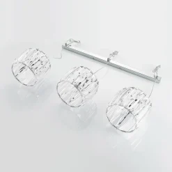 Lindby hængelampe Sofia, 107 cm, 3 lyskilder, E14, krom/klar