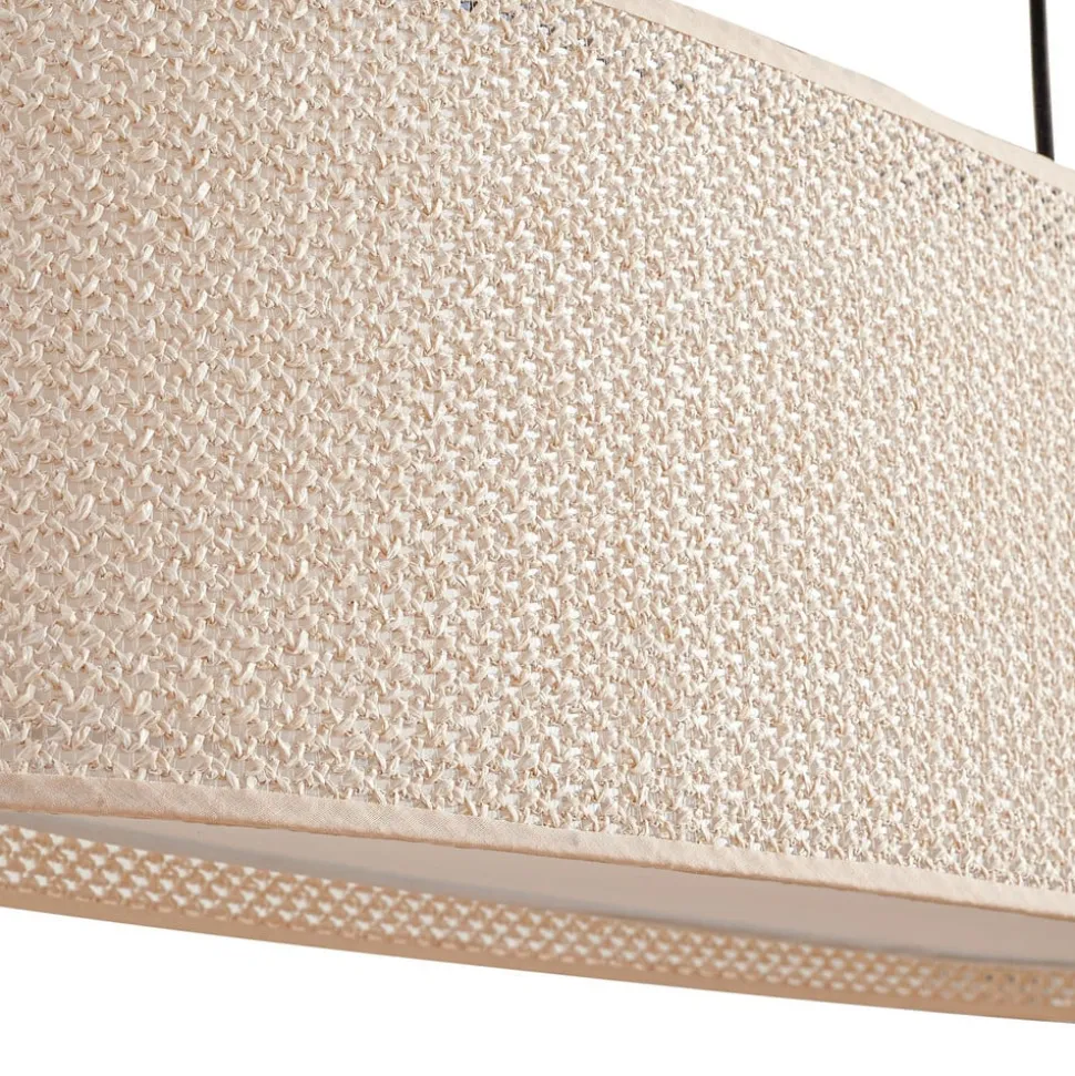Lindby hængelampe Soula, 78 cm, beige, plast, E27