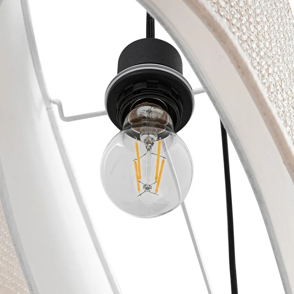 Lindby hængelampe Soula, 78 cm, beige, plast, E27