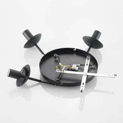 Lindby hængelampe Teeja, smoke, 3 lyskilder, Ø52cm, glas, E27