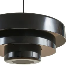 Lindby hængelampe Tivra, sort, Ø 35 cm, metal, E27