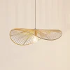 Lindby hængelampe Valdorin, beige, papir, længde 75 cm