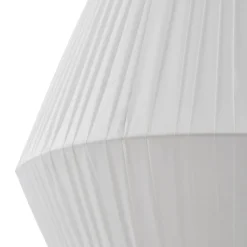 Lindby hængelampe Vitore, Ø 40 cm, tekstil, hvid