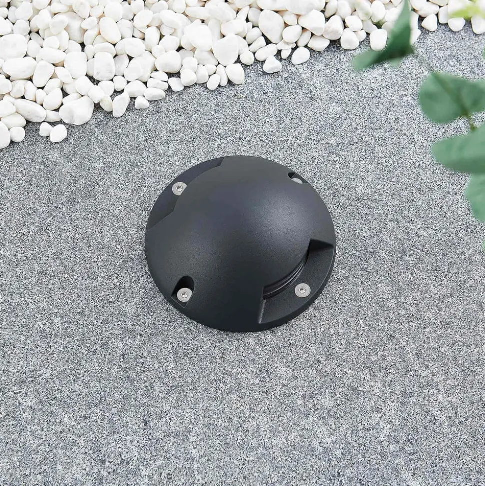 Lindby Huban gulv-spotlight med LED, 2 lyskilder