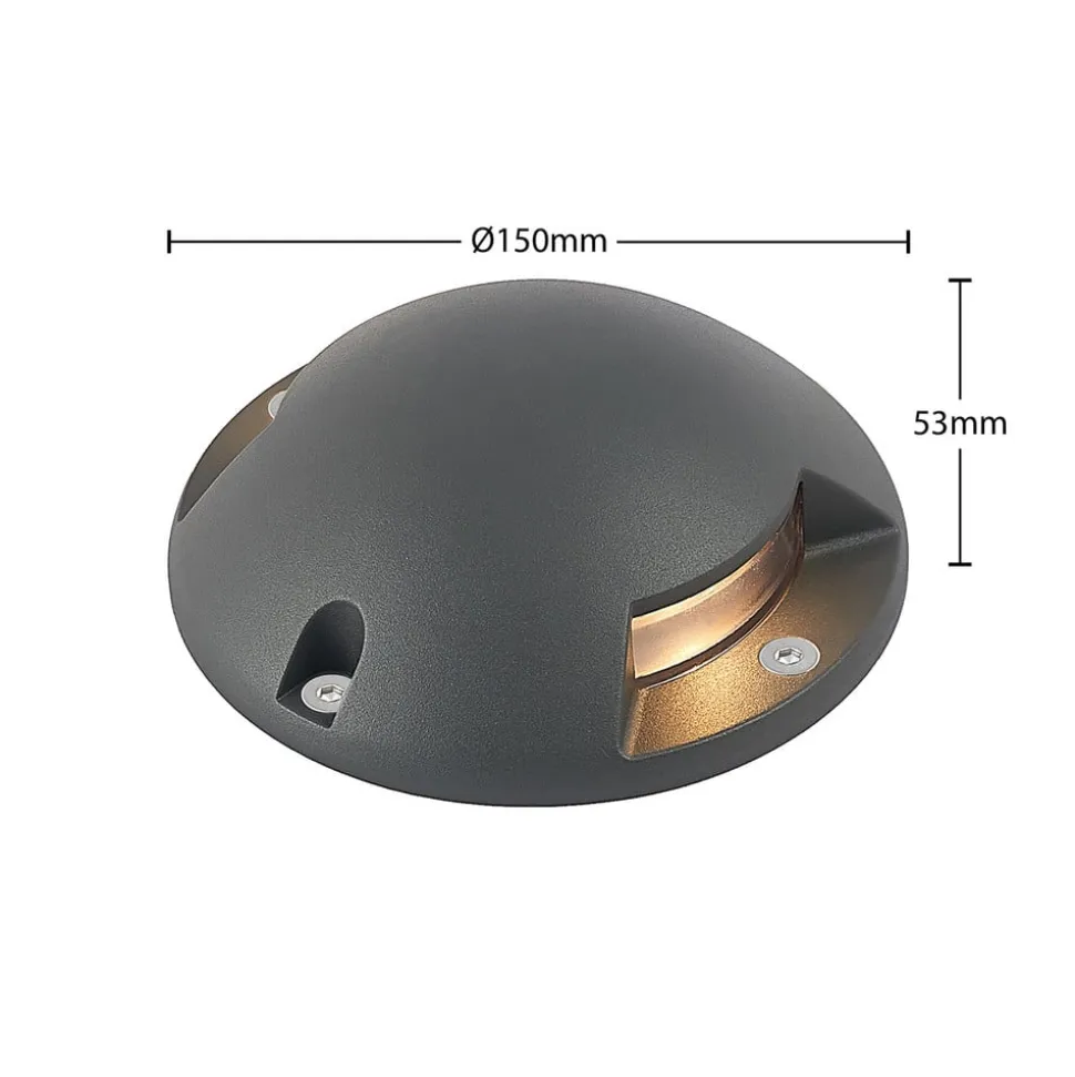 Lindby Huban gulv-spotlight med LED, 2 lyskilder