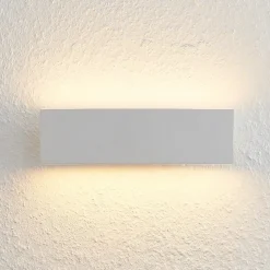 Lindby Ignazia LED-væglampe, 28 cm, hvid, metal, op/ned