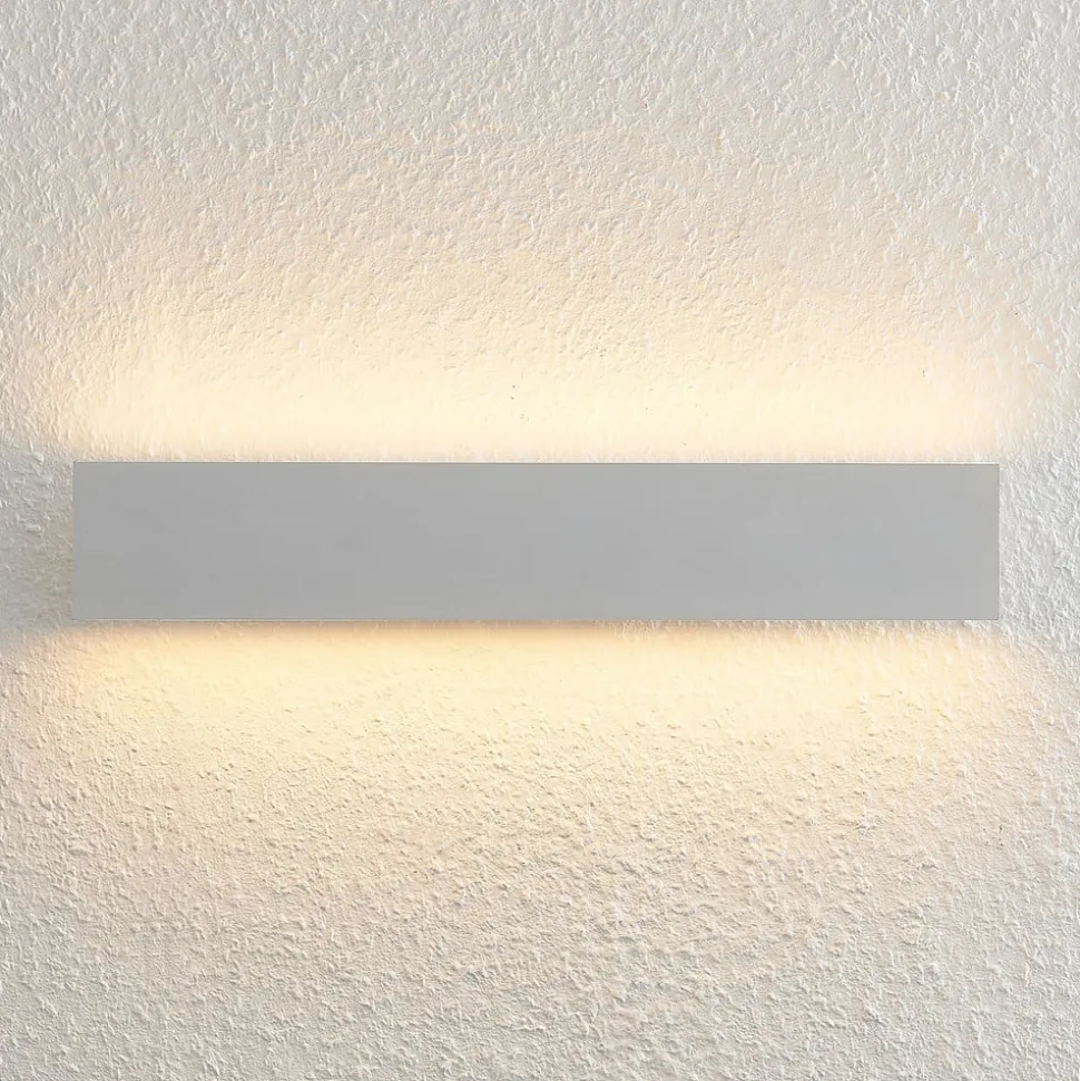 Lindby Ignazia LED-væglampe, 47 cm, hvid, metal, op/ned