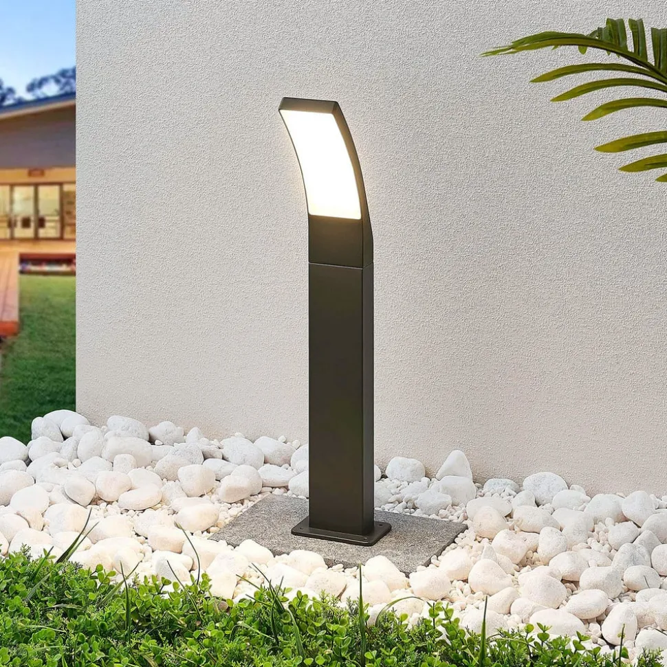 Lindby Ilvita LED-vejlampe, 60 cm, antracit, metal, IP54