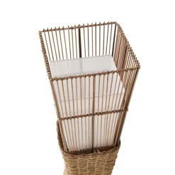 Lindby Jacinto gulvlampe, bambus, hamp, højde 130 cm