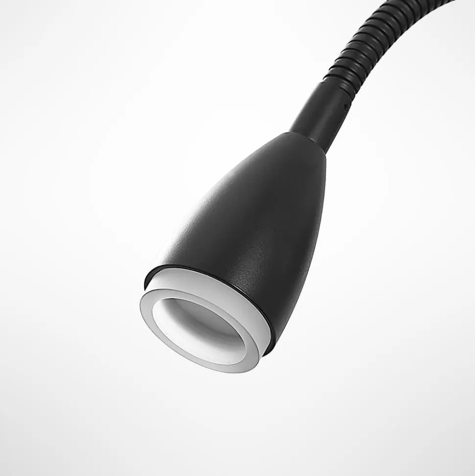 Lindby Jolka LED-læselampe, afbryder, mat sort