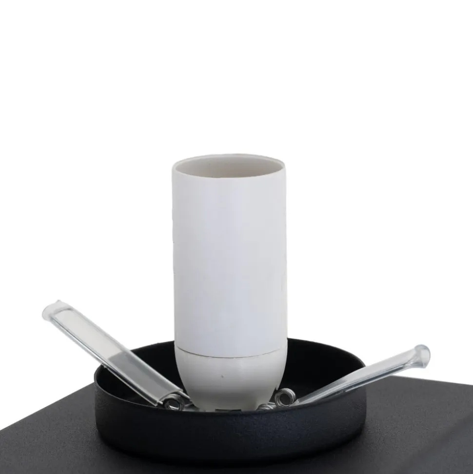 Lindby Junis bordlampe, sort, opladningsfunktion