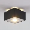 Lindby Kasi loftlampe, sort, 1 lyskilde, 14 x 14cm